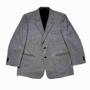 Petrocelli 48R Silk Wool Cashmere Blend Houndstooth Blazer
